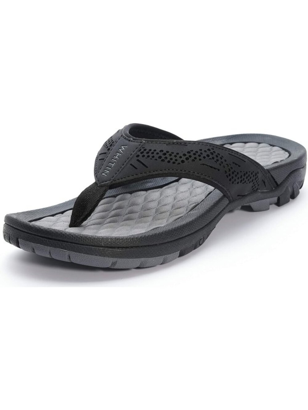 Men's Black Flip Flops | Outdoor Thong Sandals Arch Support Slip Resistant